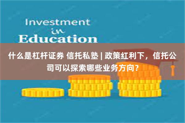 什么是杠杆证券 信托私塾 | 政策红利下，信托公司可以探索哪些业务方向？