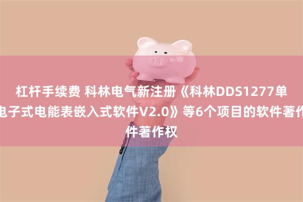 杠杆手续费 科林电气新注册《科林DDS1277单相电子式电能表嵌入式软件V2.0》等6个项目的软件著作权